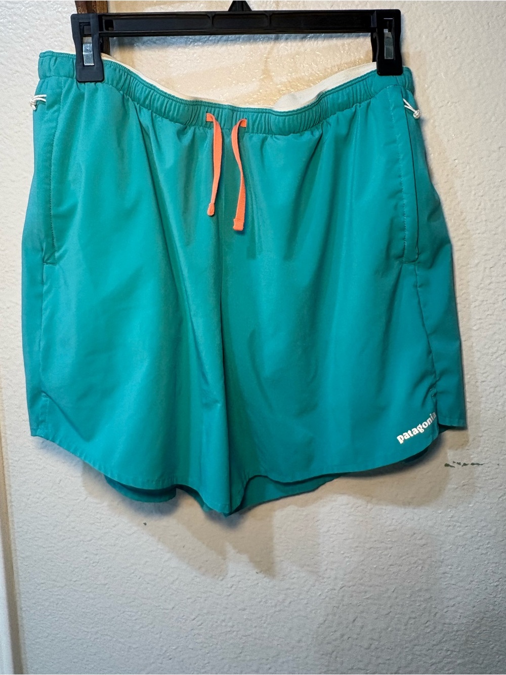 Patagonia Women's Multi Trails Shorts 5.5 Teal / Orange SP24 - Size Large EUC